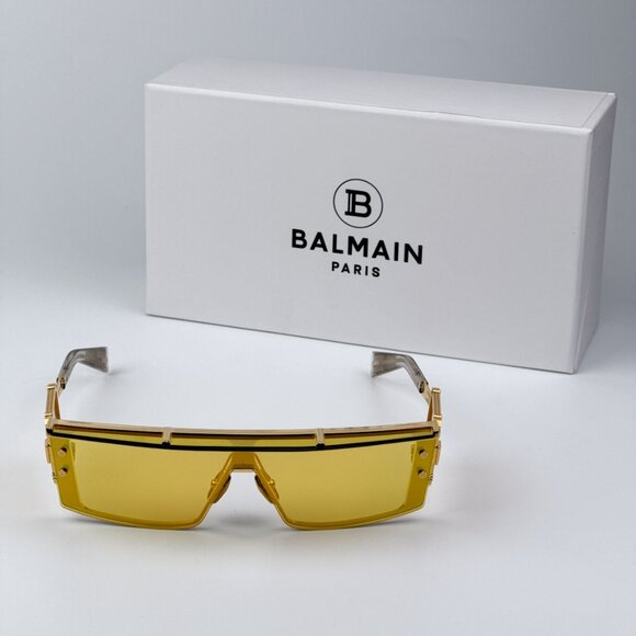 Balmain WONDER BOY-III BPS-127B-145 Women BRAND NEW Sunglasses Titanium Gold - Picture 1 of 16